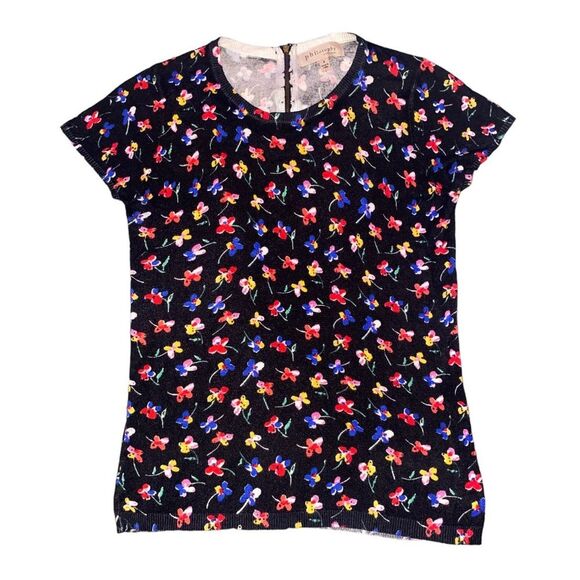 Philosophy Floral Short Sleeve Sweater Size S - Picture 1 of 4